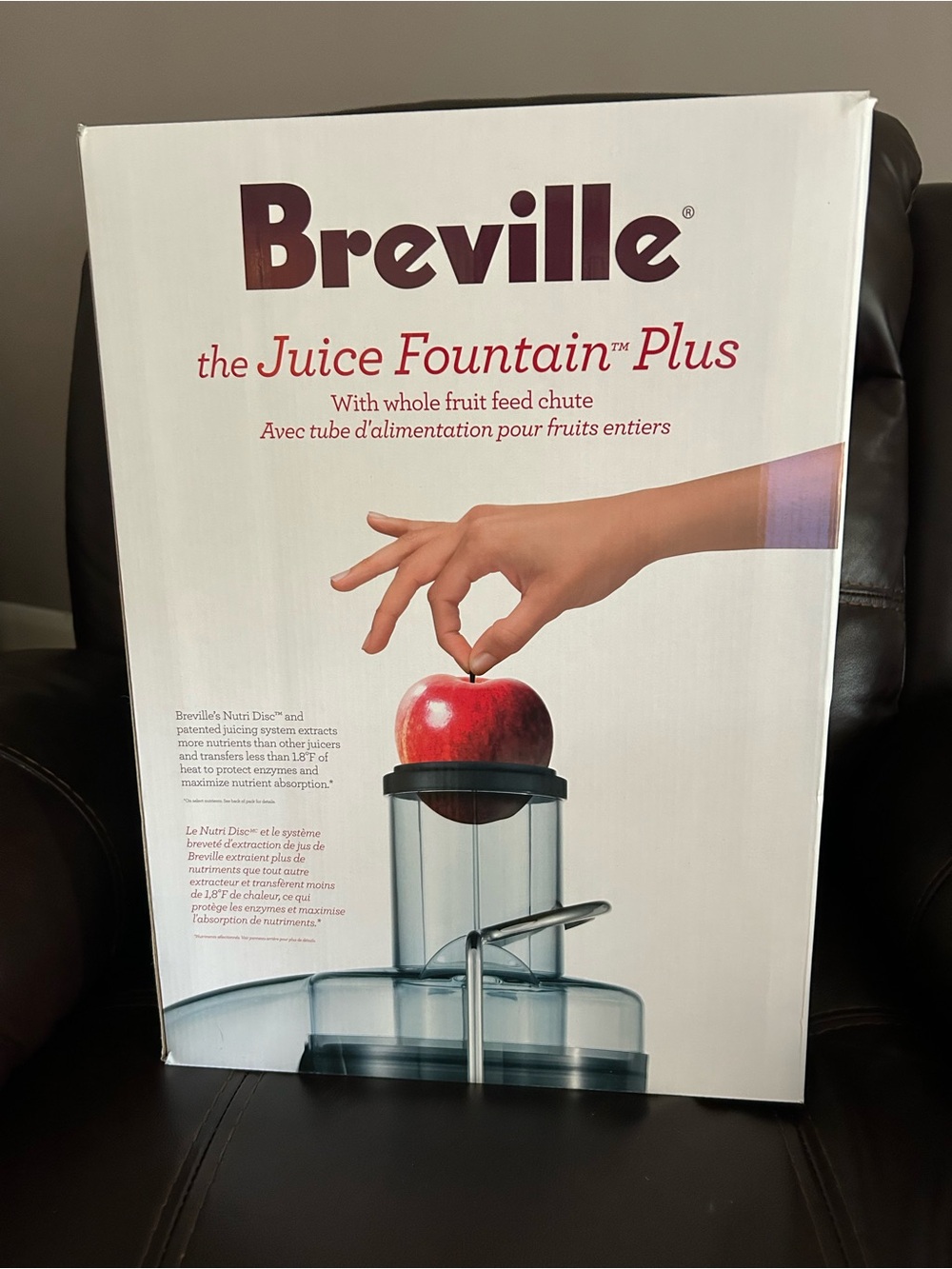 Breville White and Red Juice Fountain Plus Packaging